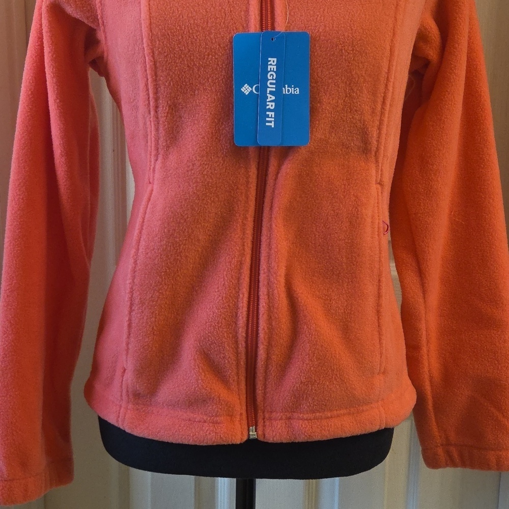 Columbia Vibrant Orange Full Zip Fleece Jacket - Picture 16 of 16